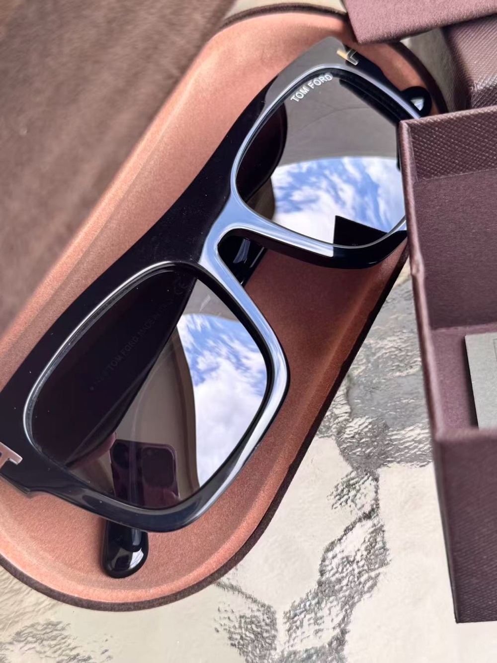 Tom Ford Black Sunglasses - Sleek Square Frame